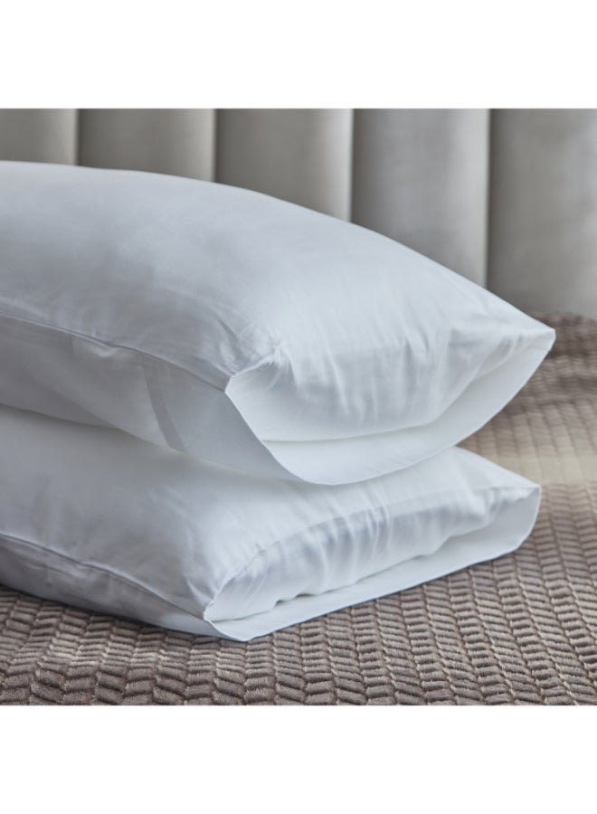 Home Box White Satin Cotton Pillow Cover Set for Home - Image 5